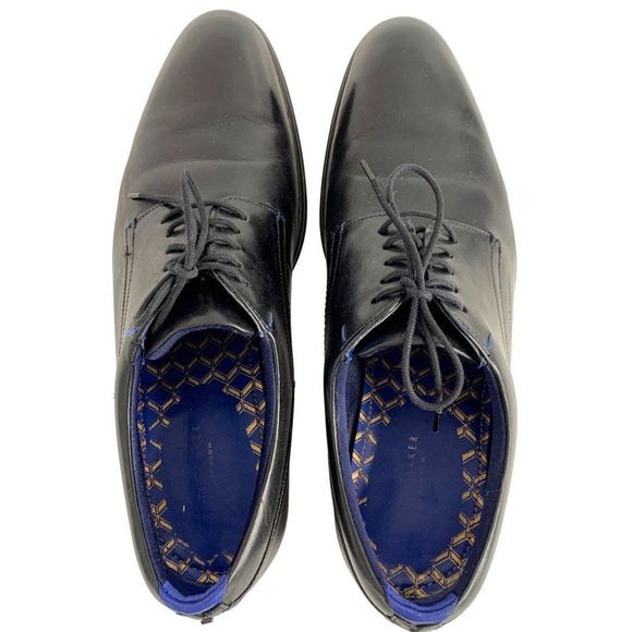 Mens Ted Baker Derby Black Lace Up Dress Shoes Sz 9 Vatory GUC 6360 main image 7
